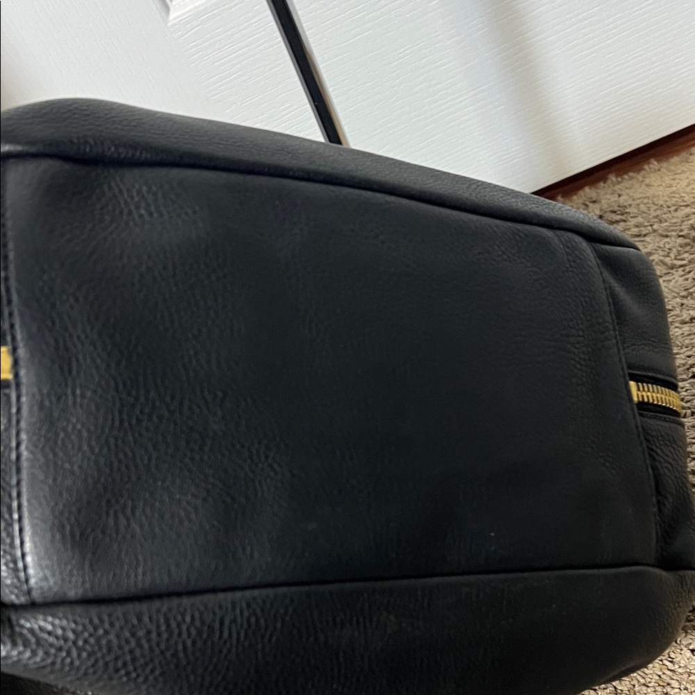 Prada Black Leather Shoulder Bag with Gold Accents - Picture 7 of 11